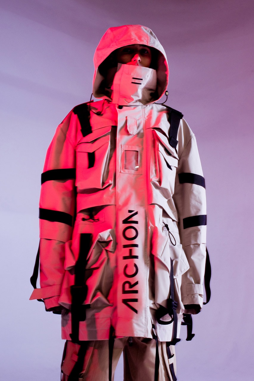 ARCHON Fall Winter 2019 Collection Technical Parka Tokyo Streetwear Japanese label pockets utilitarian two faces hoodie shirt baggy graphics