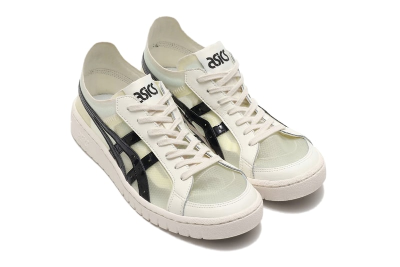 Asics GEL PTG NEXKIN White Black MT semi translucent atmos exclusive ghosting see through rubber side stripes socks color expression retro midsole cream color laces 
