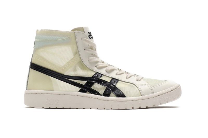 Asics GEL PTG NEXKIN White Black MT semi translucent atmos exclusive ghosting see through rubber side stripes socks color expression retro midsole cream color laces 