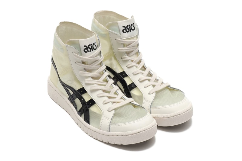 Asics GEL PTG NEXKIN White Black MT semi translucent atmos exclusive ghosting see through rubber side stripes socks color expression retro midsole cream color laces 