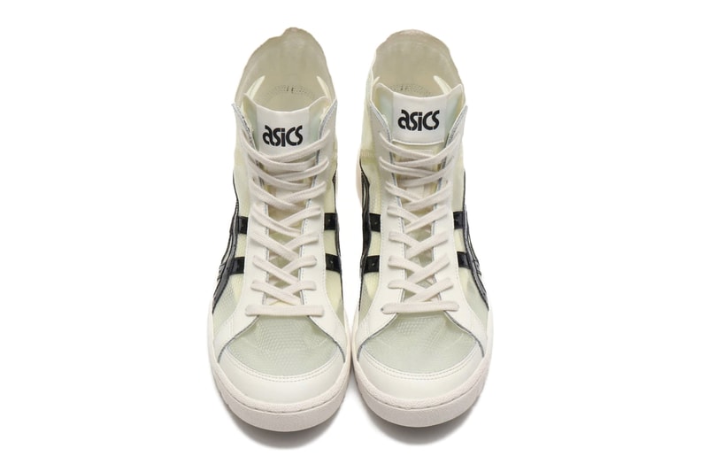 Asics GEL PTG NEXKIN White Black MT semi translucent atmos exclusive ghosting see through rubber side stripes socks color expression retro midsole cream color laces 