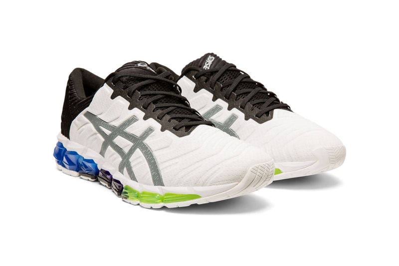 Asics GEL QUANTUM 360 5 knit jacquard fabric mesh neoprene Trusstic System technology motion stability support shock absorption running trainers sneakers Japan
