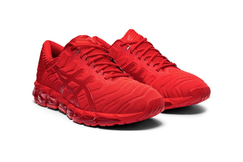 Asics GEL QUANTUM 360 5 knit jacquard fabric mesh neoprene Trusstic System technology motion stability support shock absorption running trainers sneakers Japan
