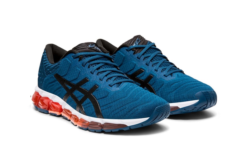 Asics GEL QUANTUM 360 5 knit jacquard fabric mesh neoprene Trusstic System technology motion stability support shock absorption running trainers sneakers Japan