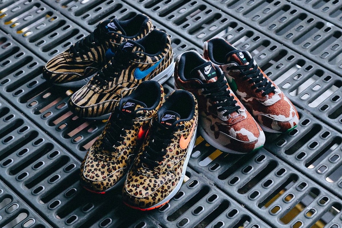 Atmos x Nike Air Max 1 "Animal 3.0 Pack" Release Info drop date price t-shirts zebra cheetah leopard sneakers shoes Dave White atmos Sendagaya 