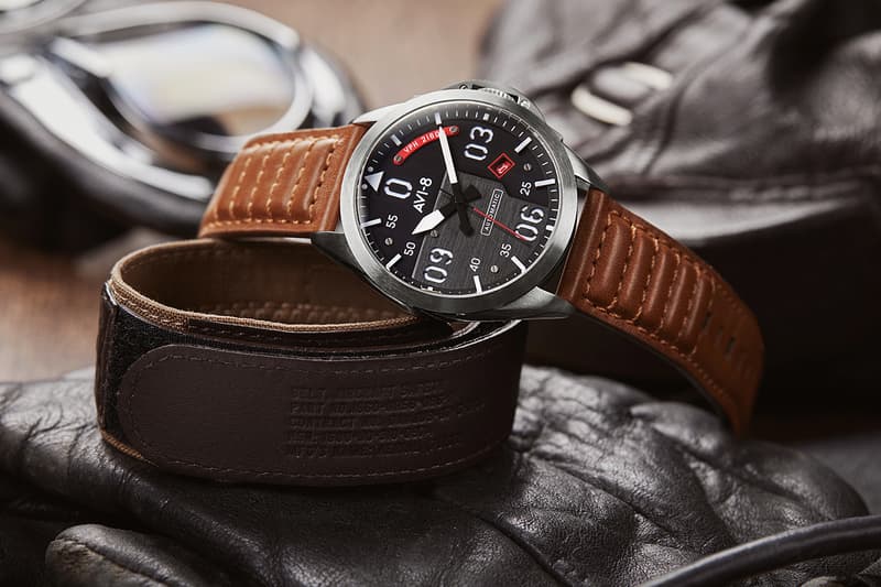 AVI-8 Create a P-51 Mustang Inspired Timepiece Fashion Watches Hand Made Aviation North American Leather Strap Detailing Hypebeast Streetwear