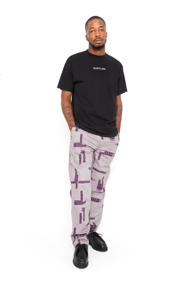 BABYLON LA Spring Summer 2019 Collection lookbook graphic pieces black and white skulls x rays roses peace sign west coast pants tees long sleeves acid wash long sleeves
