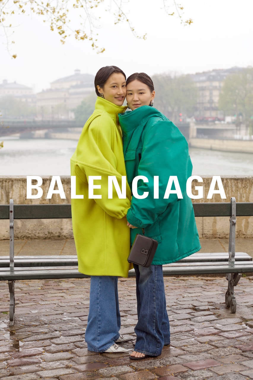 Balenciaga Fall/Winter 2019 Campaign Paris collection demna gvasalia Dresses Hoodies Jackets Jeans Blazers Turtlenecks Pink Blue Black Green Gray Plaid Red