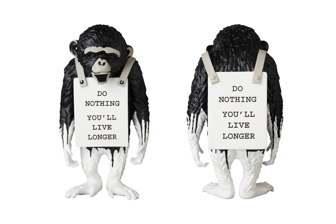 banksy monkey sign brandalism medicom toy collectible figure editions artworks sculptures