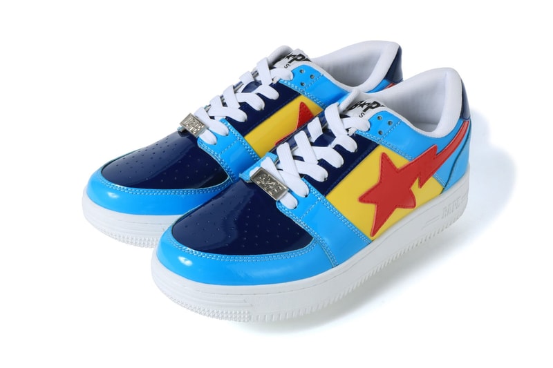 BAPE Color Block BAPESTA Low Release spring summer 2019 a bathing ape sneakers orange pink sta motive navy blue 