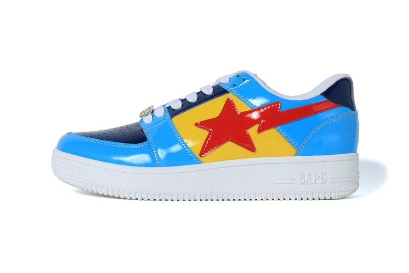 BAPE Color Block BAPESTA Low Release spring summer 2019 a bathing ape sneakers orange pink sta motive navy blue 