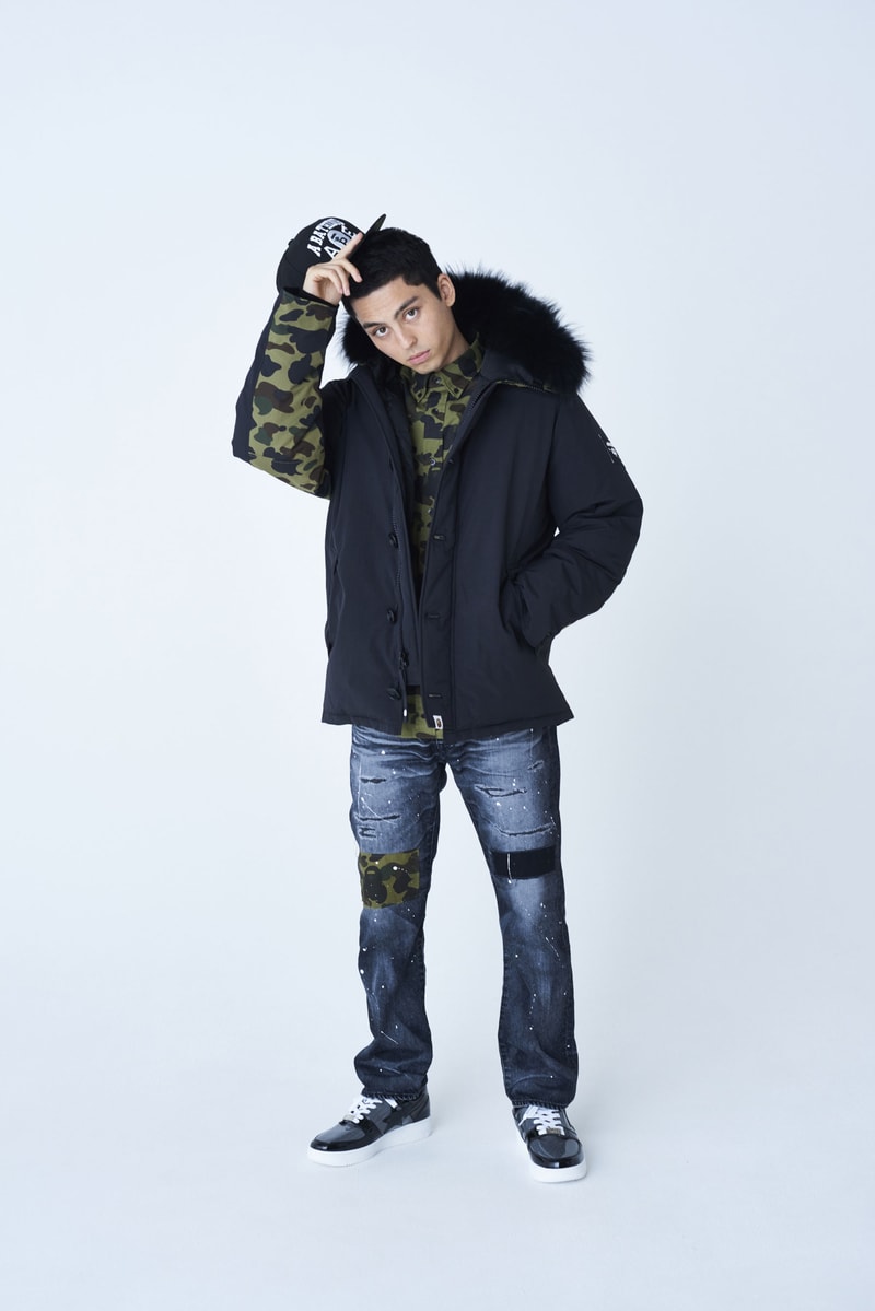 BAPE Fall/Winter 2019 Collection Lookbook a bathing ape camo prints jackets shark masks hoodies nigo