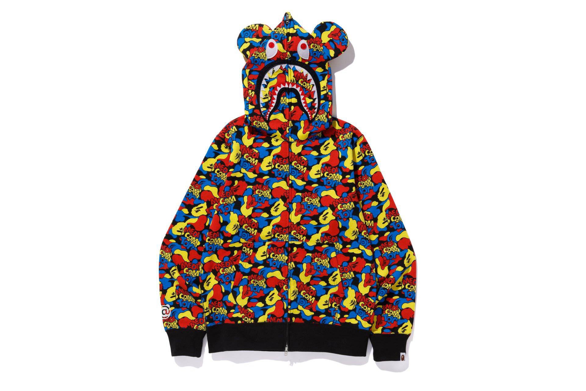 Medicom Toy x BAPE SS19 Capsule a bathing ape shark hoodie bearbrick t-shirts pillows accessories hoodies