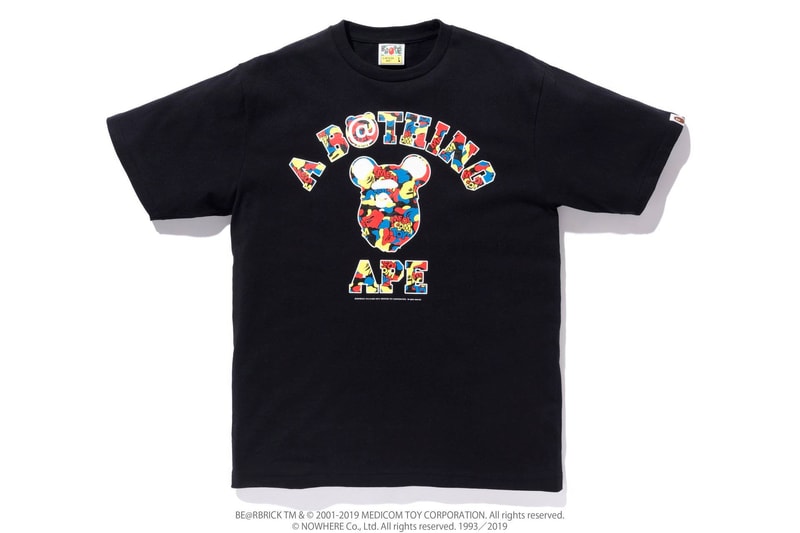 Medicom Toy x BAPE SS19 Capsule a bathing ape shark hoodie bearbrick t-shirts pillows accessories hoodies
