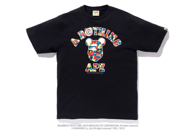 Medicom Toy x BAPE SS19 Capsule a bathing ape shark hoodie bearbrick t-shirts pillows accessories hoodies