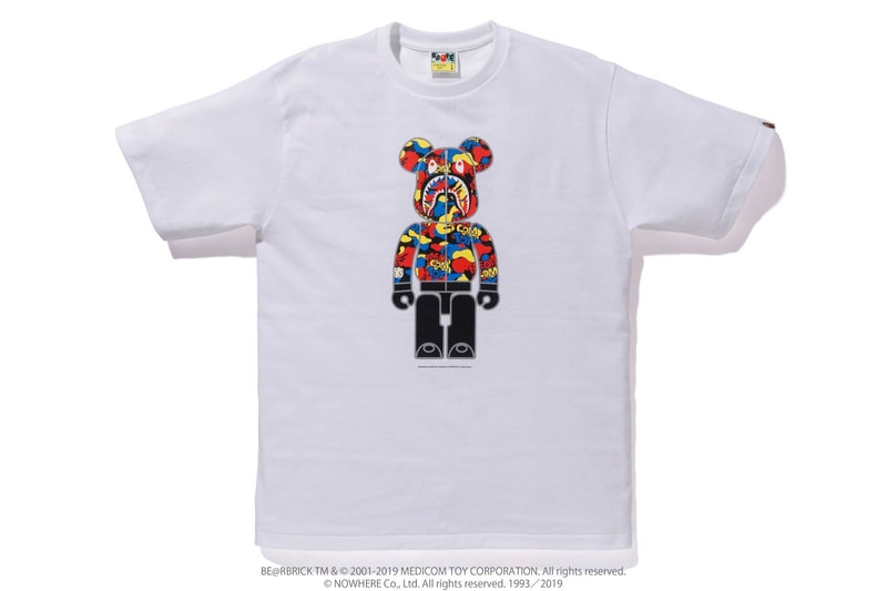 Medicom Toy x BAPE SS19 Capsule a bathing ape shark hoodie bearbrick t-shirts pillows accessories hoodies