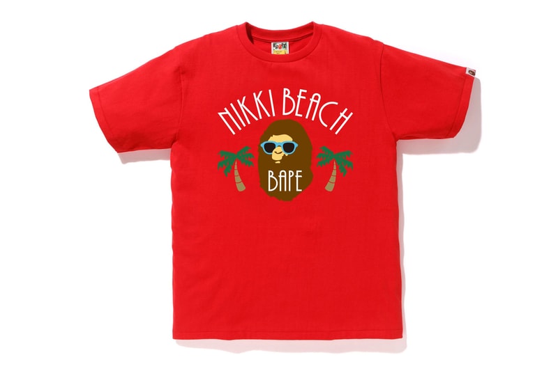 BAPE for Nikki Beach 2019 Exclusive Capsule a bathing ape beach party t-shirts graphics ape head nigo