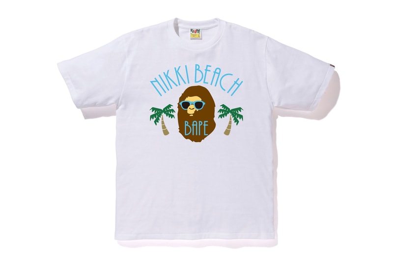 BAPE for Nikki Beach 2019 Exclusive Capsule a bathing ape beach party t-shirts graphics ape head nigo