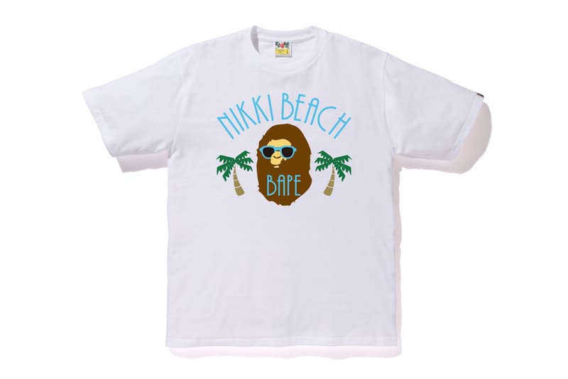 BAPE for Nikki Beach 2019 Exclusive Capsule a bathing ape beach party t-shirts graphics ape head nigo