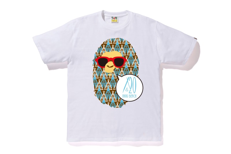 BAPE for Nikki Beach 2019 Exclusive Capsule a bathing ape beach party t-shirts graphics ape head nigo