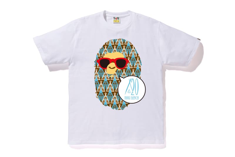 BAPE for Nikki Beach 2019 Exclusive Capsule a bathing ape beach party t-shirts graphics ape head nigo