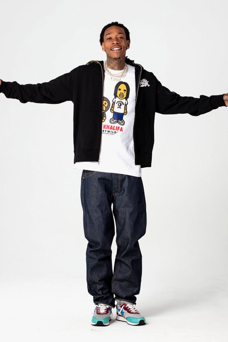 Wiz Khalifa x BAPE SS19 Collection a bathing ape spring summer 2019 lookbooks bape heads show concerts mankey baby milo