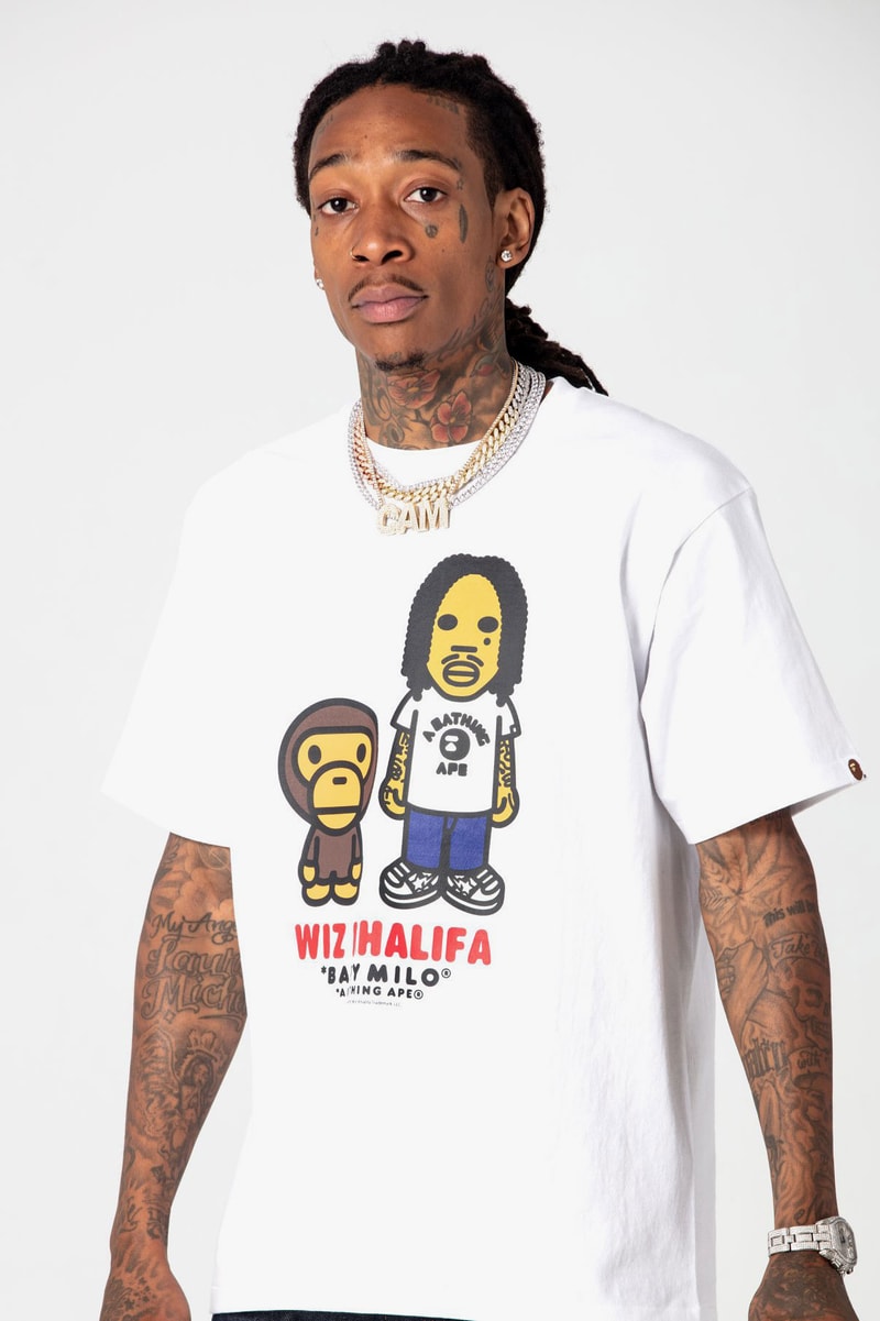 Wiz Khalifa x BAPE SS19 Collection a bathing ape spring summer 2019 lookbooks bape heads show concerts mankey baby milo