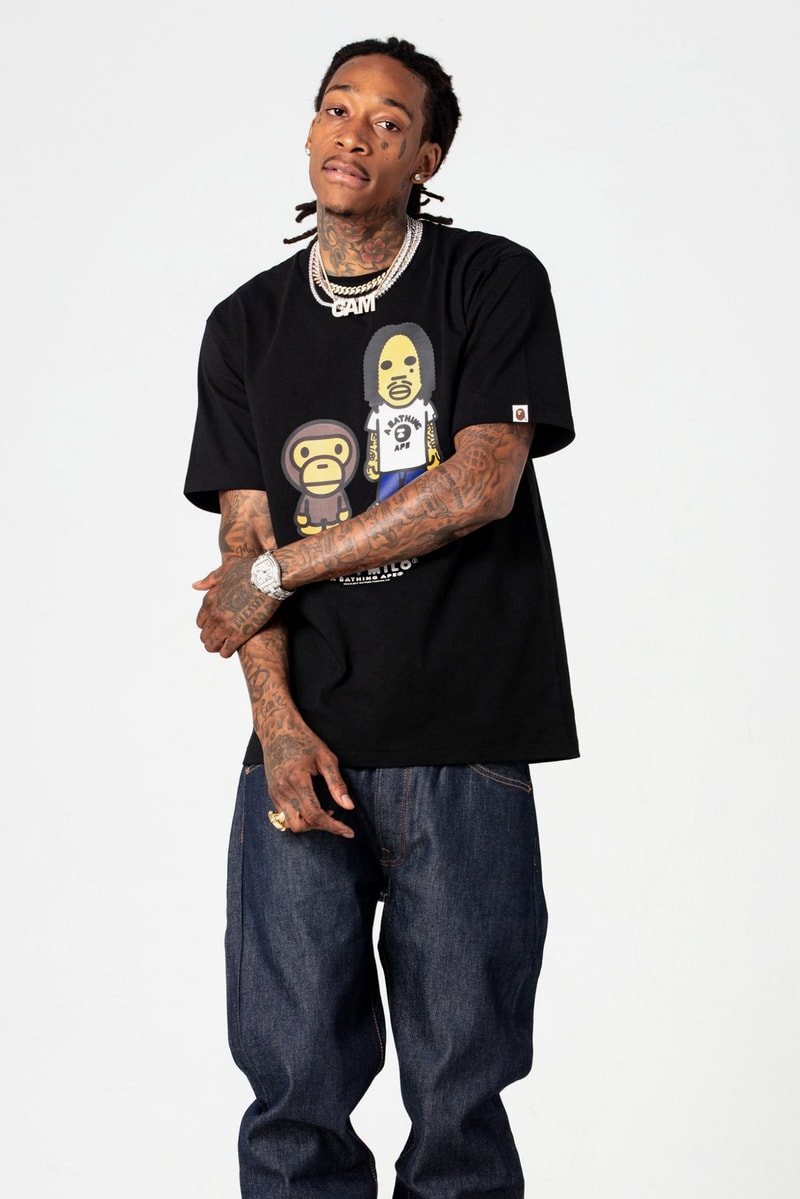 Wiz Khalifa x BAPE SS19 Collection a bathing ape spring summer 2019 lookbooks bape heads show concerts mankey baby milo