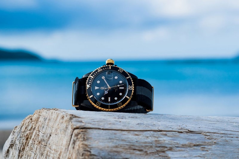 BAPE Type 1 BAPEX With NATO Straps Release a bathing ape timepieces watches accessories black and gold ape head