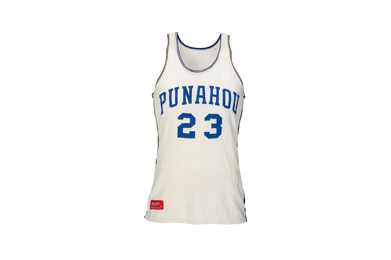 Barack Obama 44th President of the United States of America Highschool Basketball Jersey Game Worn Punahou $100000 USD Estimate Auction USA