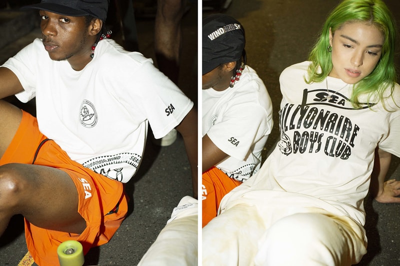 WIND AND SEA Billionaire Boys Club Capsule Pharrell Williams Takashi Kumagai graphic t shirts tees BBC Japan astronaut surf board Tokyo streetwear