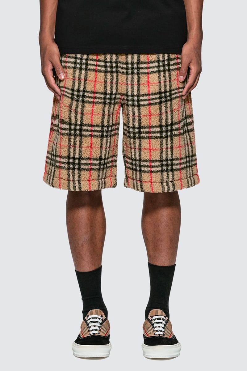 burberry plaid shorts for men