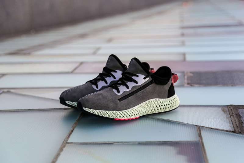 Ceeze Future Craft YEEZY adidas ZX 4000 4D Sole Unit Custom Creation BOOST 350 Zipper Suede Gray Black Red 3M Material Sneaker Release Information Limited Edition 1-of-15 Pairs Hand Made Kanye West