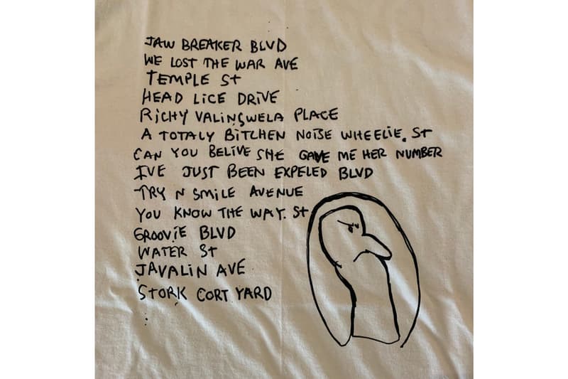 mark gonzales chandran gallery merchandise t shirt tee screenprint zine map drawings illustrations street art