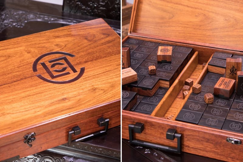 CLOT Crafts Handmade Rosewood Mahjong Set for JUICE