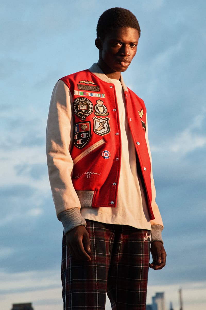 clothsurgeon Champion Fall/Winter 2019 Capsule Collection Varsity Jackets Sweaters Cardigans Letterman Hoodies Red Black White Yellow