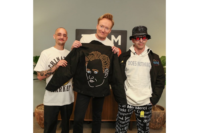 Chinatown Market Conan O'Brien Jackets Tees Body Pillows Black White Yellow Smiley