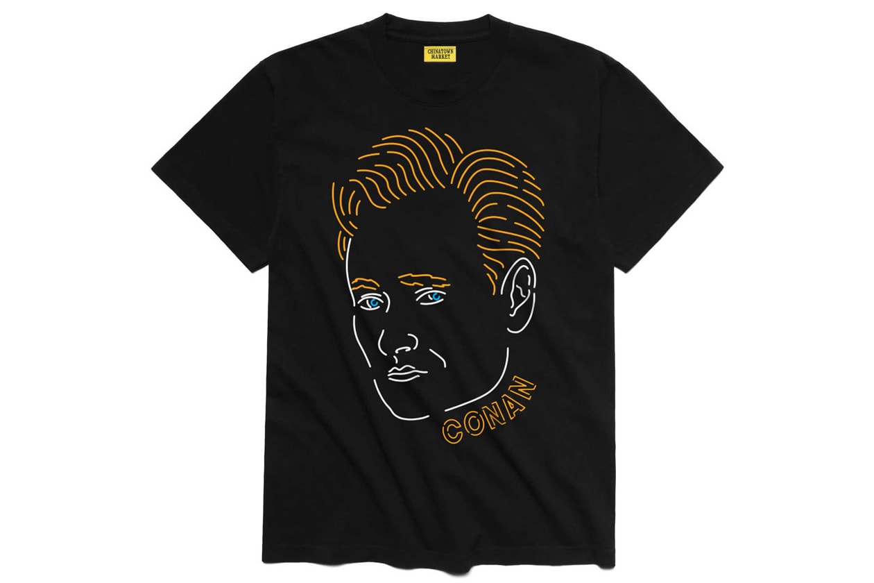 Chinatown Market Conan O'Brien Jackets Tees Body Pillows Black White Yellow Smiley 