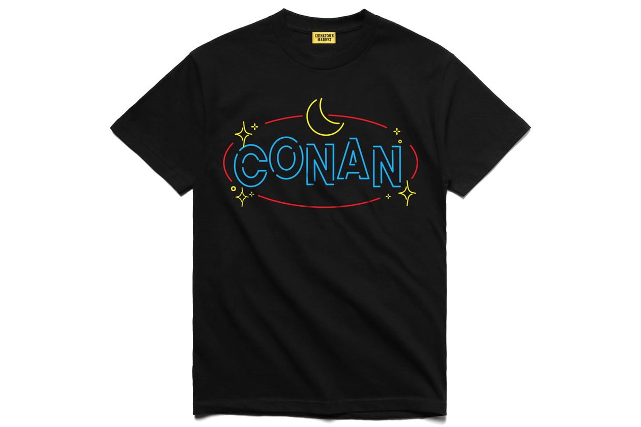 Chinatown Market Conan O'Brien Jackets Tees Body Pillows Black White Yellow Smiley 