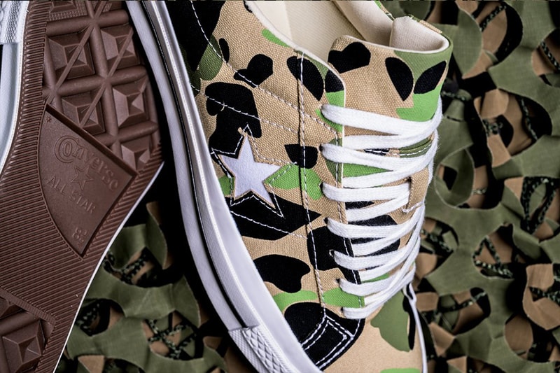 Converse One Star Ox Candied Ginger Piquant Green Release camo duck camo converse canvas sneaker shoe footwear 