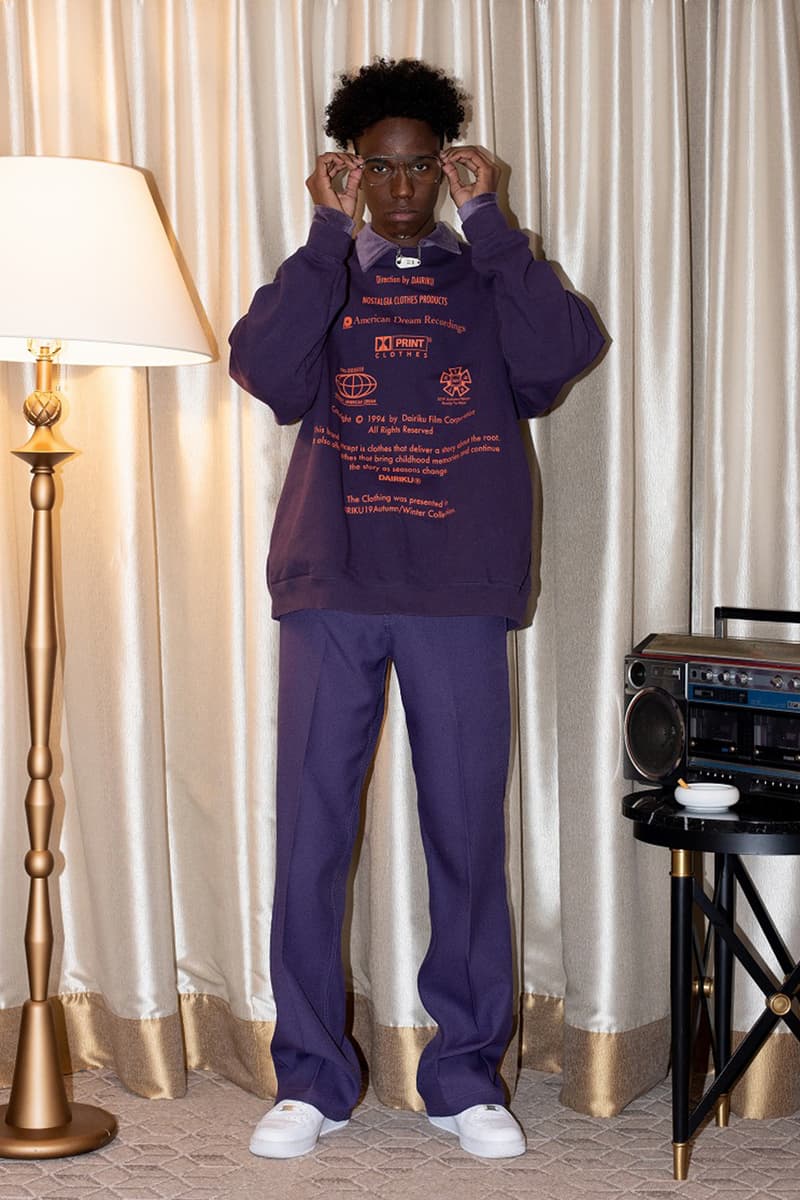 Dairiku fw19 American Dream Lookbook Fall Winter Japan Sweaters Windows American Flag
