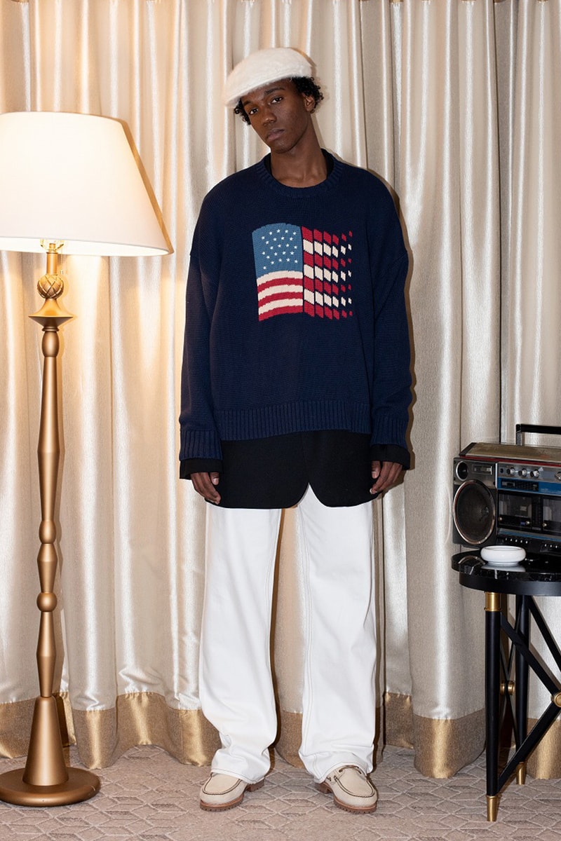 Dairiku fw19 American Dream Lookbook Fall Winter Japan Sweaters Windows American Flag 