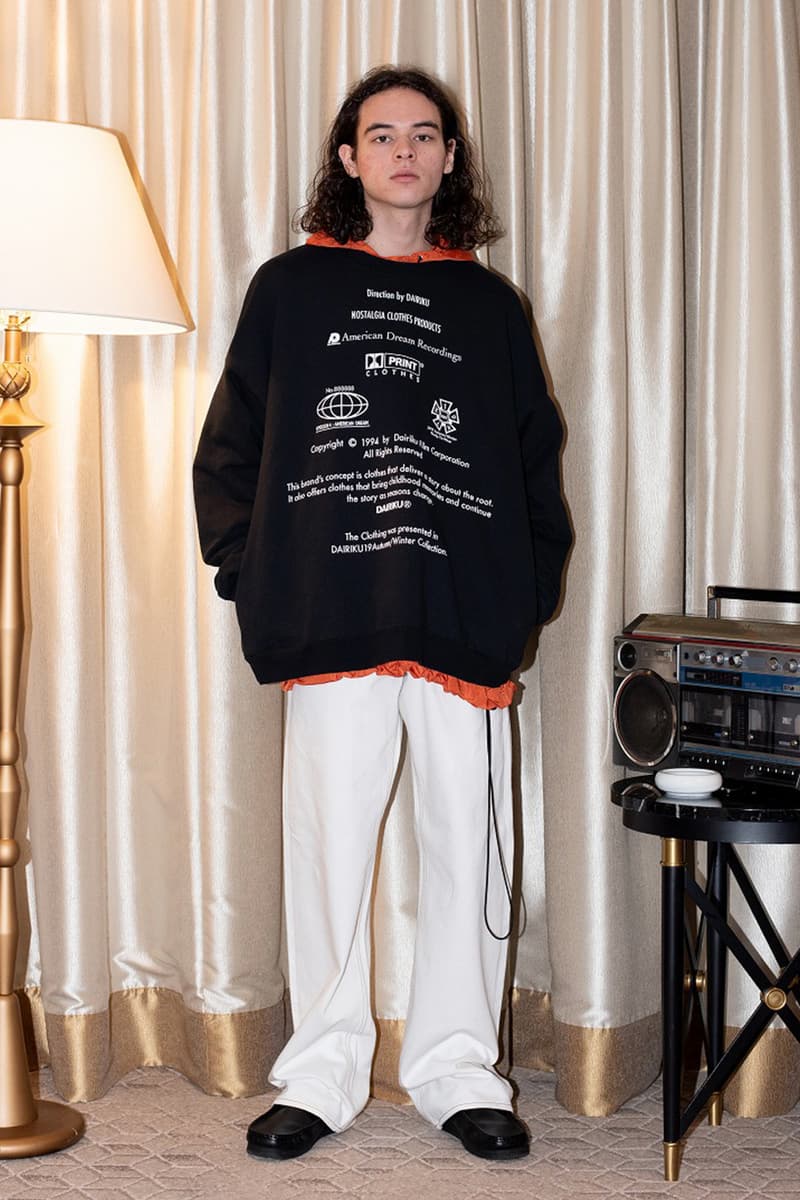Dairiku fw19 American Dream Lookbook Fall Winter Japan Sweaters Windows American Flag