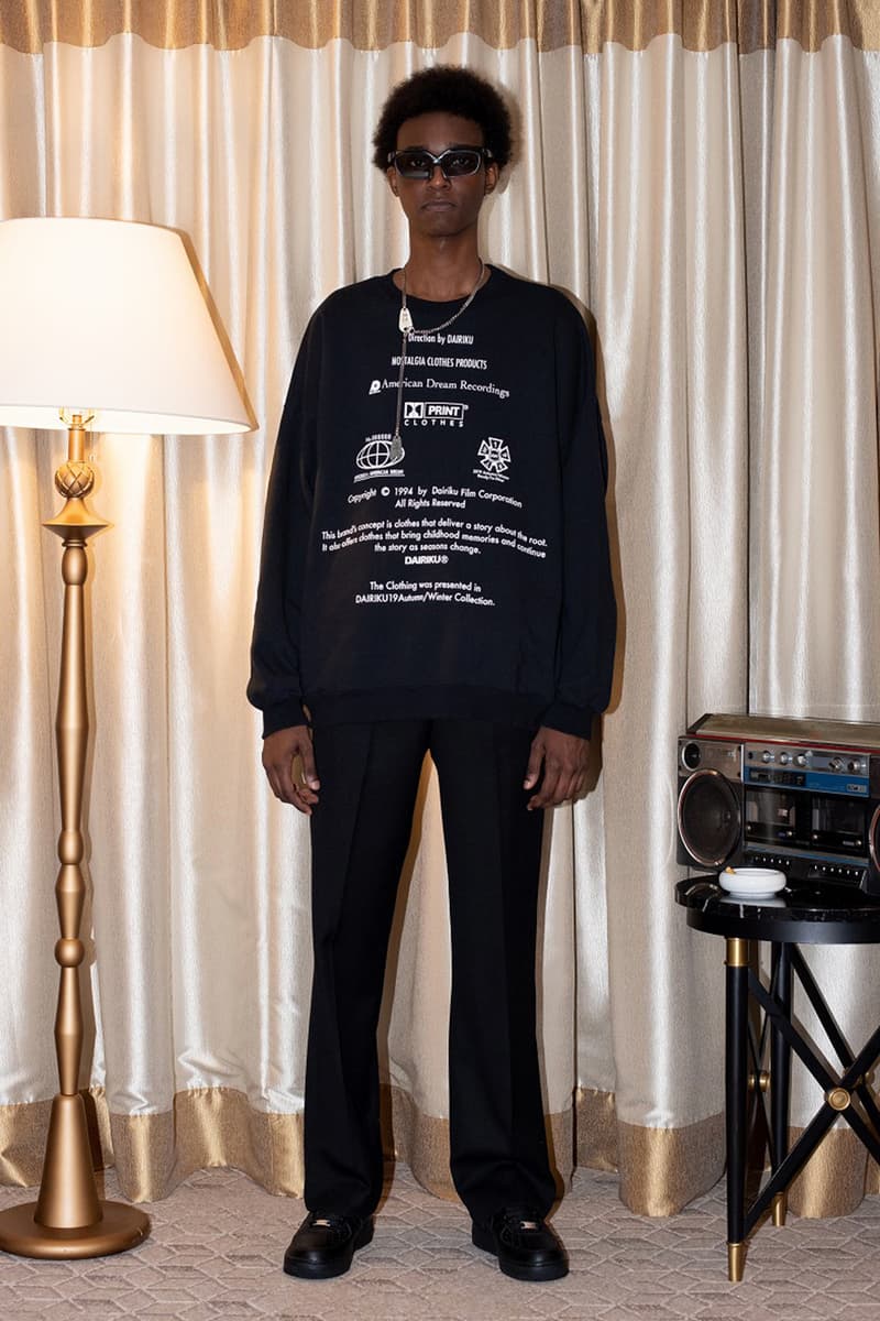 Dairiku fw19 American Dream Lookbook Fall Winter Japan Sweaters Windows American Flag