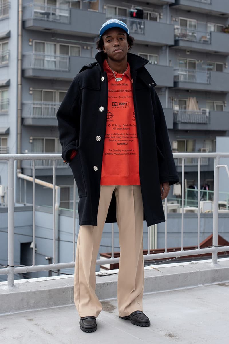 Dairiku fw19 American Dream Lookbook Fall Winter Japan Sweaters Windows American Flag