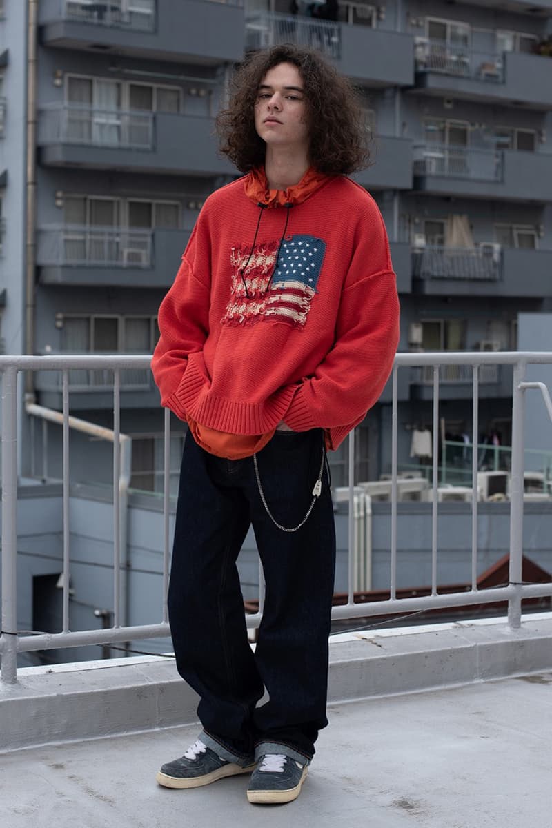 Dairiku fw19 American Dream Lookbook Fall Winter Japan Sweaters Windows American Flag