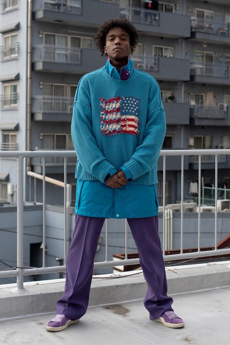 Dairiku fw19 American Dream Lookbook Fall Winter Japan Sweaters Windows American Flag 