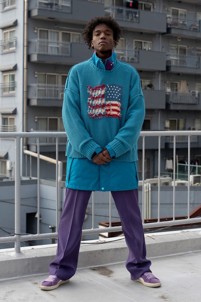 Dairiku fw19 American Dream Lookbook Fall Winter Japan Sweaters Windows American Flag