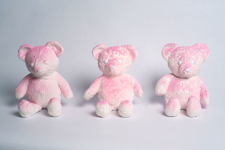 Daniel Arsham Returns With 'PINK CRACKED BEAR' Sculpture