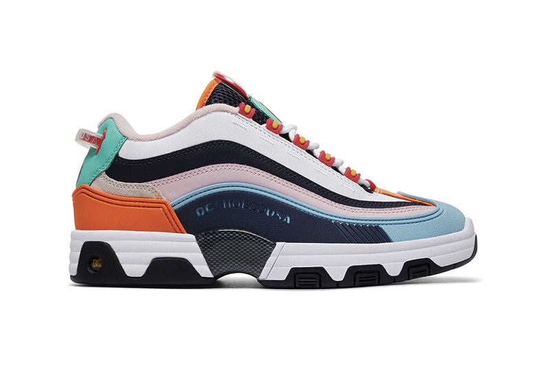 DC Shoes Legacy OG Lynx OG Multi Pack skateboarding skate shoes pastel color bright summer carbon fiber midsole embossed suede pink blue light grey black navy orange yellow teal